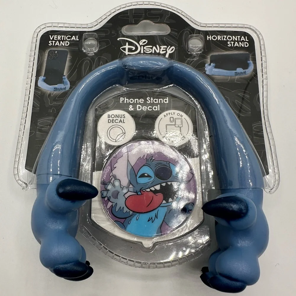 Disney Stitch Blue Phone Holder with bonus Decal